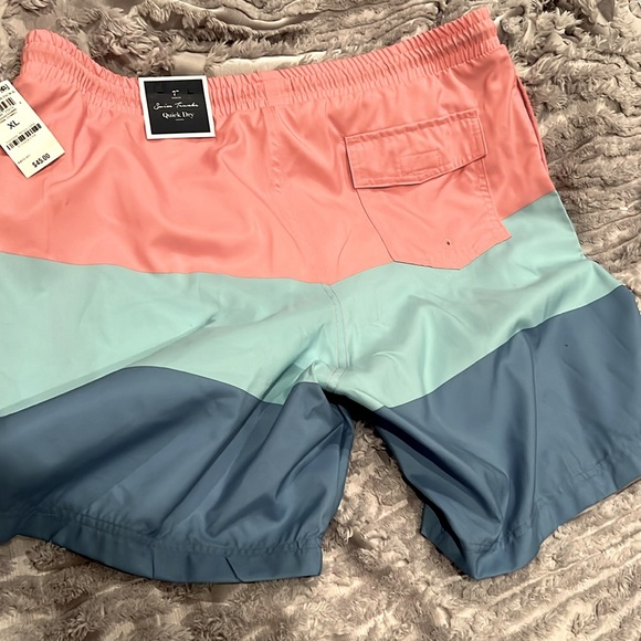Men's Colorblocked 7" Swim Trunks, Created for Macy's - Picture 4 of 8